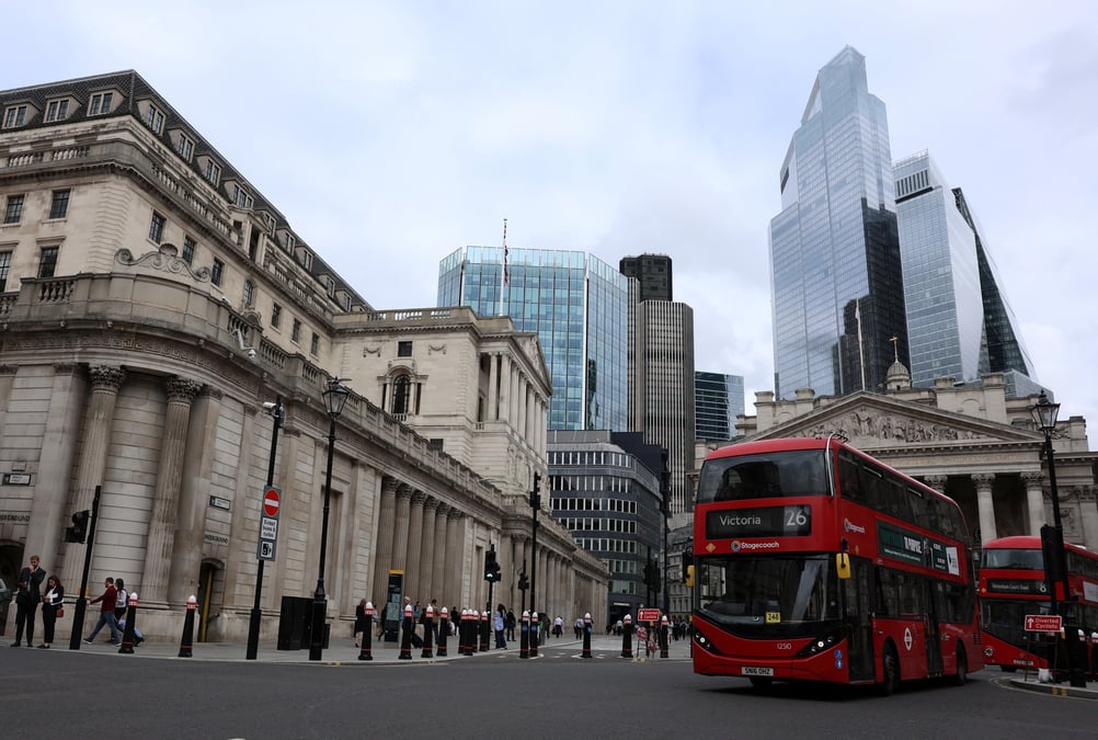 Une vue de la banque d'angleterre