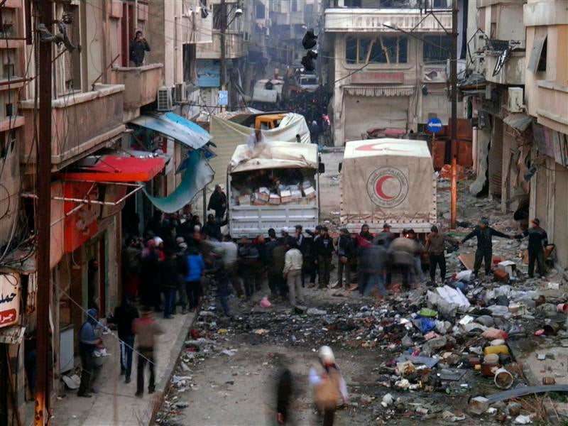 L'Onu s'indigne des tirs essuyés par un convoi humanitaire à Homs