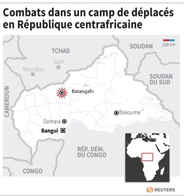 Combats meurtriers dans un camp de deplaces en rca