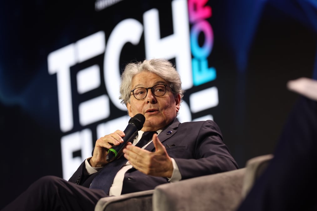 Thierry Breton, le commissaire européen au Marché intérieur au forum Tech For Future, le 28 mars 2024.