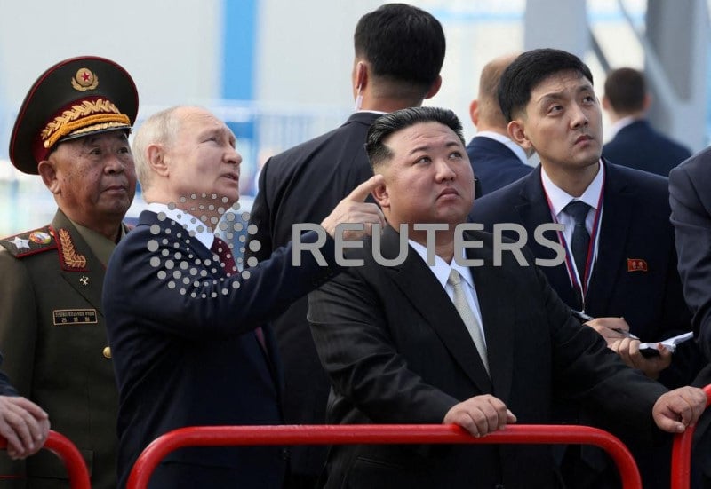 Le president russe poutine et le dirigeant nord-coreen kim se rencontrent dans la region de l'amour