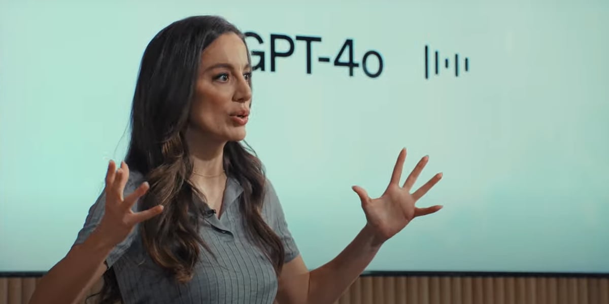 Mira Murati, la CTO d'OpenAI, a présenté les nouvelles capacités conversationnelles de ChatGPT.
