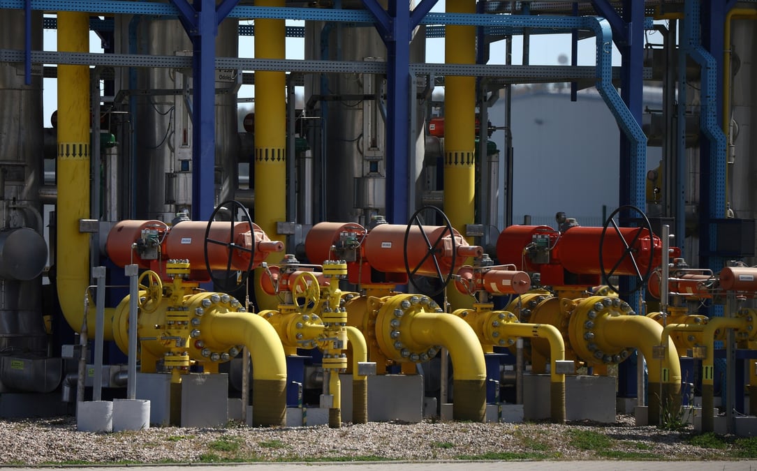 Photo d'archives d'une installation de gaz