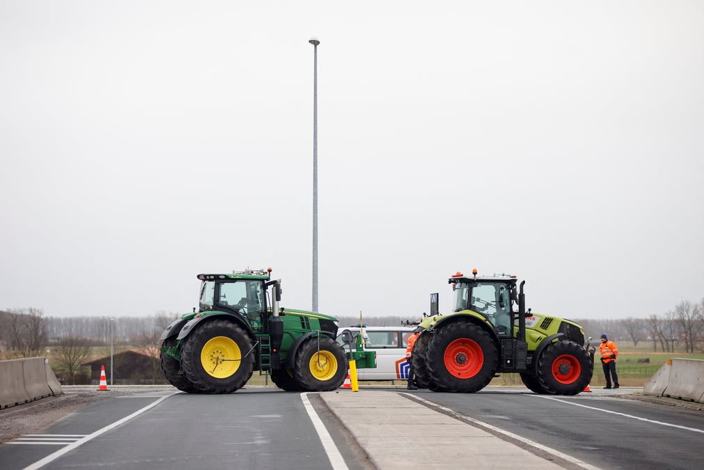Les agriculteurs belges a zeebruge