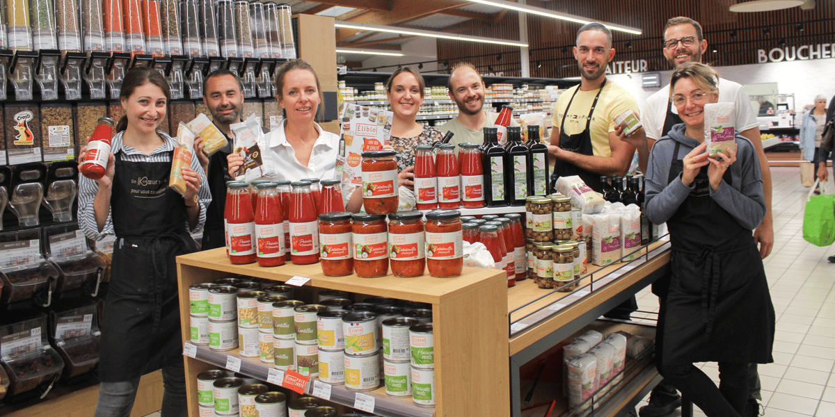 La coopérative bio Le Koeur à Quimper propose des produits de la marque Elibio.