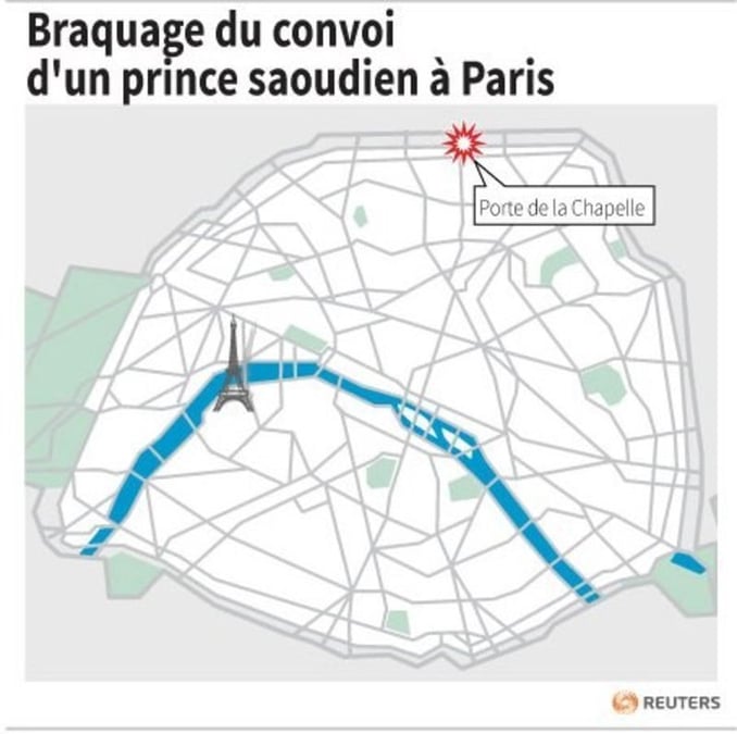 Le convoi d'un prince saoudien braqué à Paris