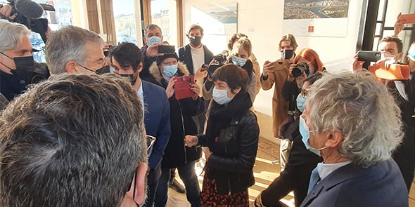 Le 16 décembre, Annick Girardin, la ministre de la Mer, a rencontré les professionnels de la filière pêche le 16 décembre 2021, à Sète.