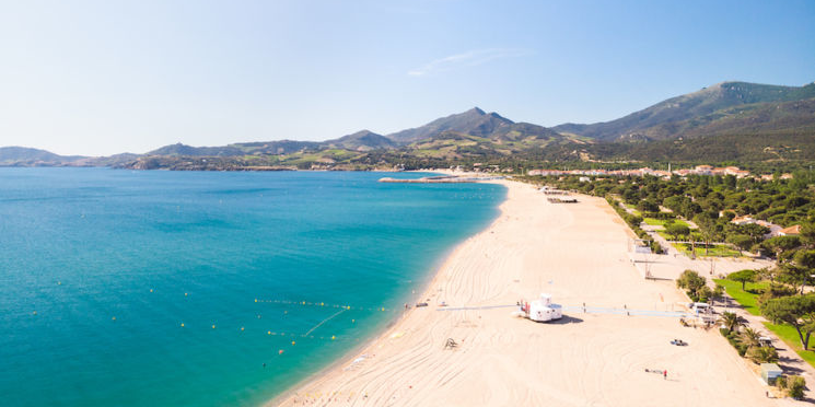 La plage d'Argelès-sur-Mer, dans les Pyrénées-Orientales.