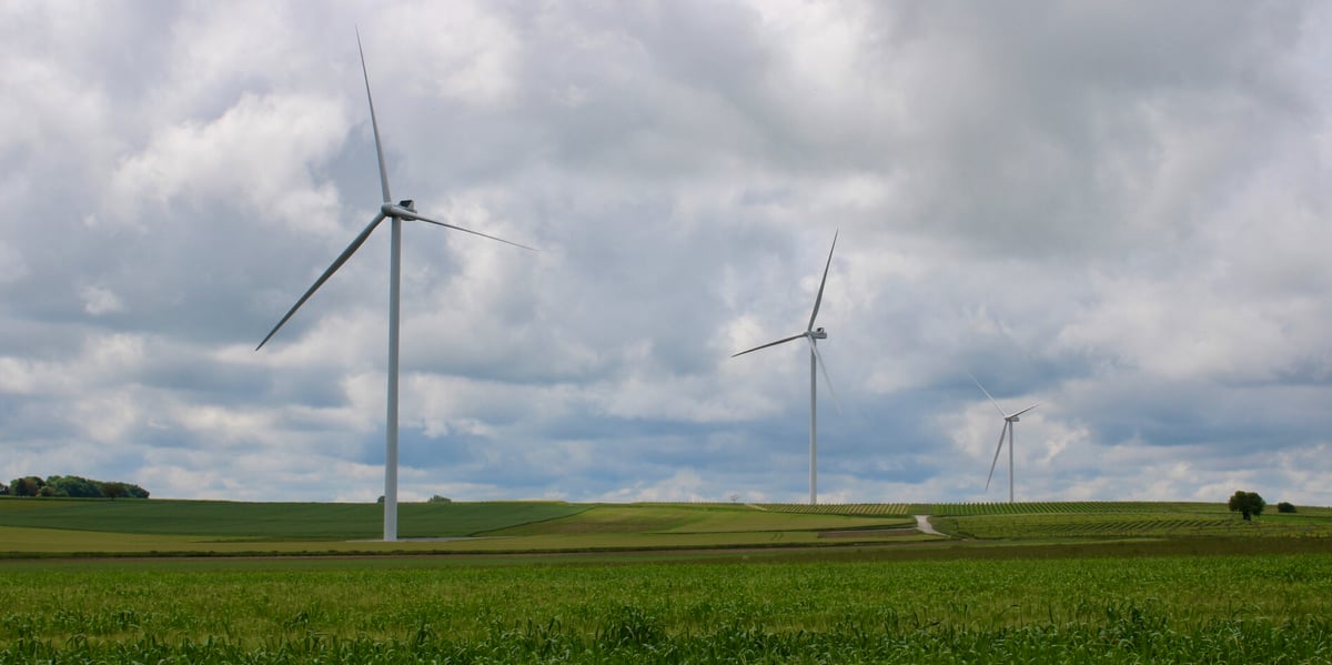 Les six éoliennes de Baignes en Charente ont été raccordées au réseau début 2025.