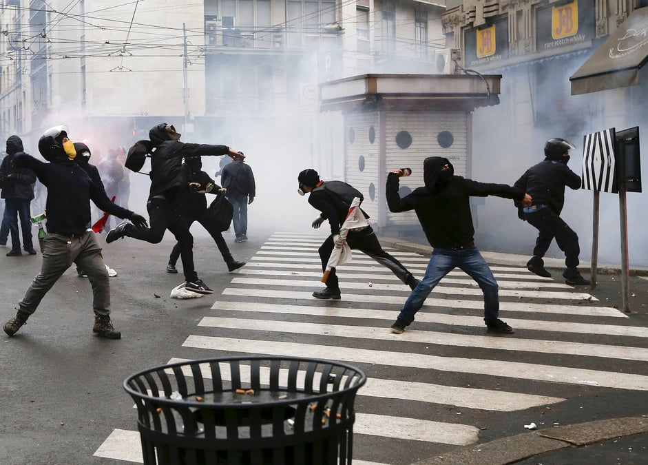 Ouverture d'une enquete apres les heurts lors de l'inauguration de l'expo milano