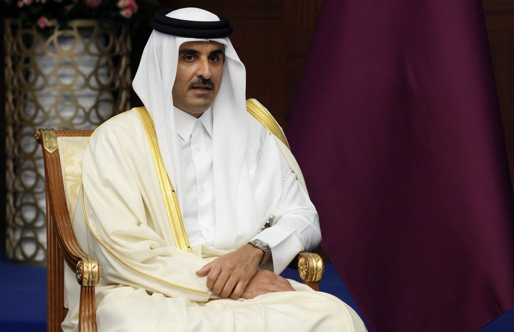 Photo de l'emir du qatar, cheikh tamim ben hamad al thani
