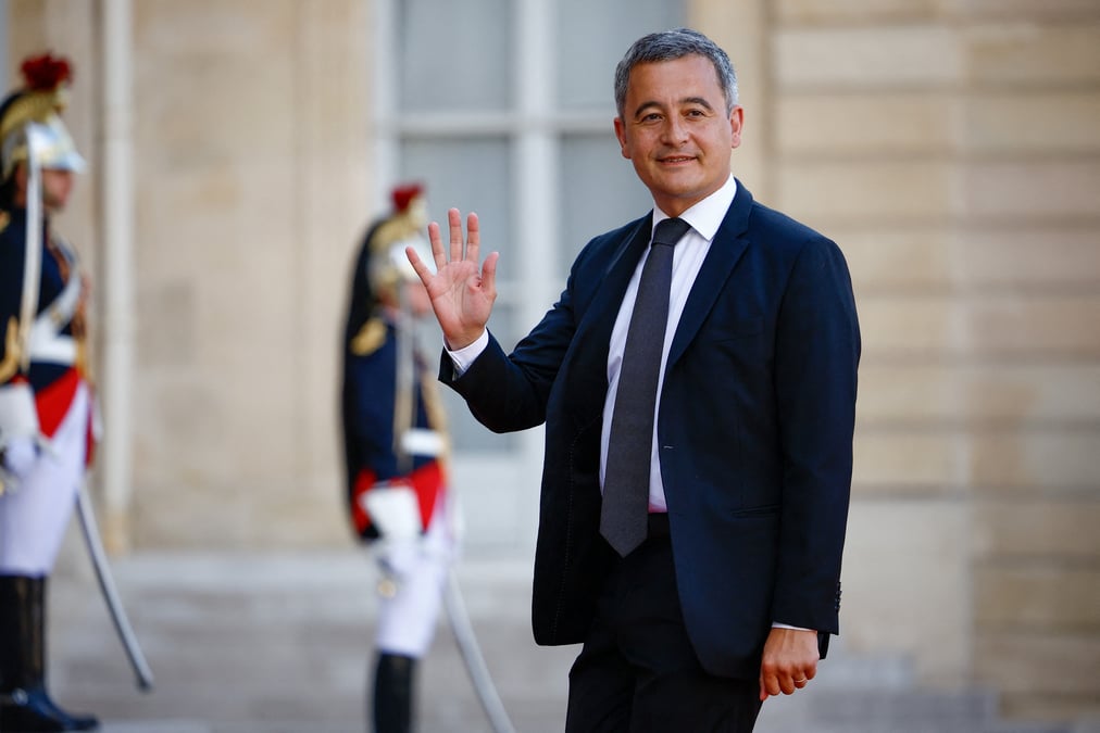 Le ministre francais de l'interieur et de l'outre-mer gerald darmanin