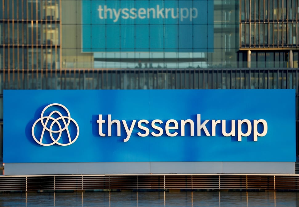 Photo d'archives du logo de thyssenkrupp