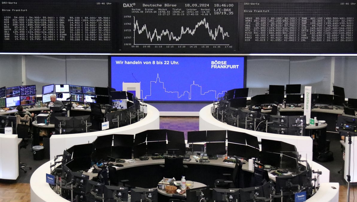 Des traders a la bourse de francfort