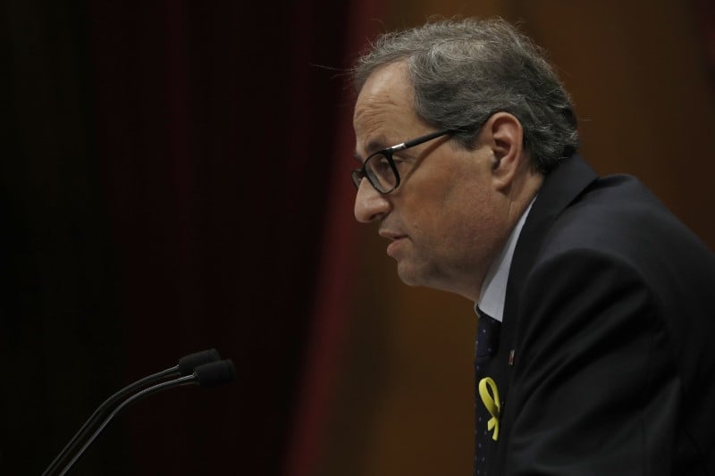 Torra veut travailler "sans relache" a l'avenement d'une republique catalane