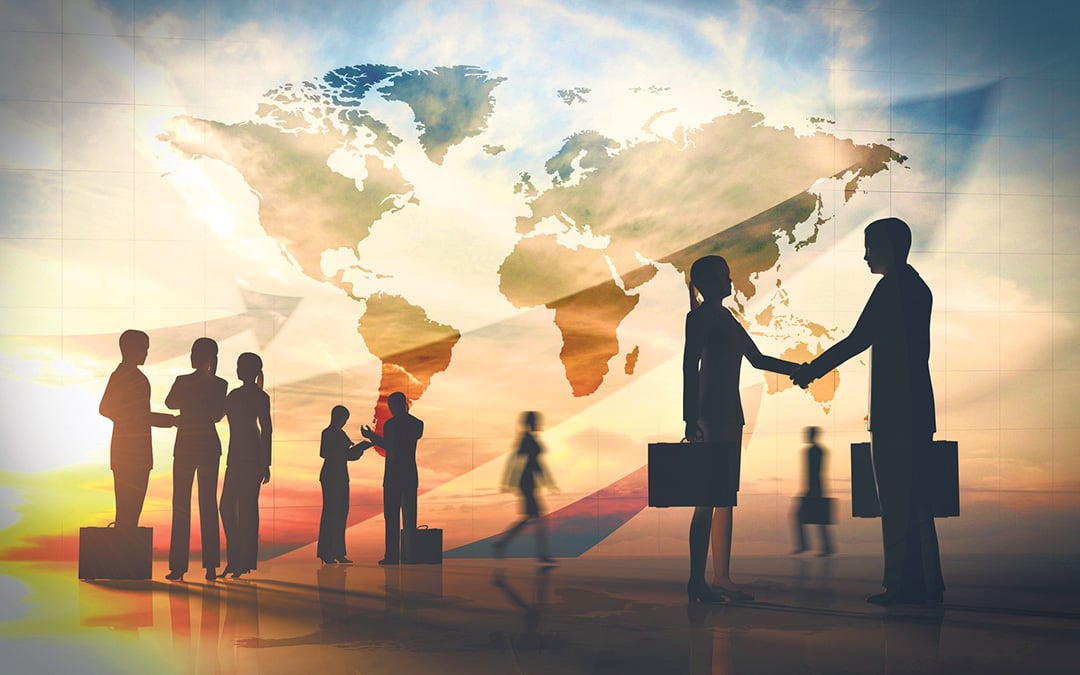 Entreprise, bureau, travail, équipe, coopération, tertiaire, contrat, salariat, international, commerce, étranger,