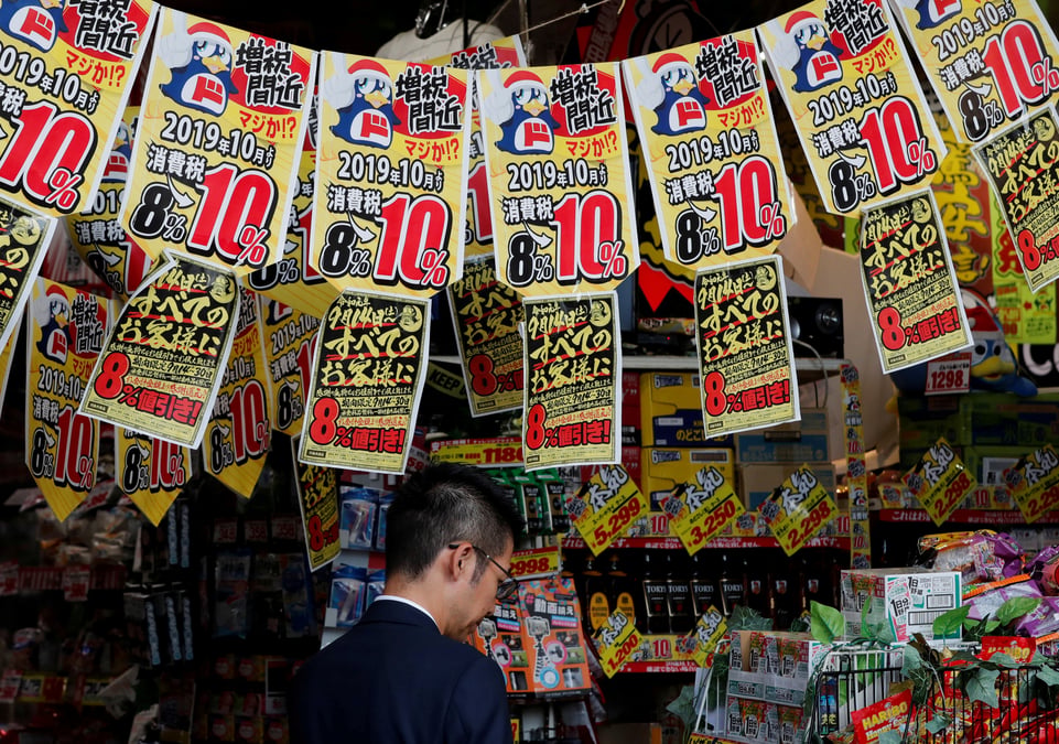 Japon: faiblesse de l'inflation malgre la hausse de la tva en octobre