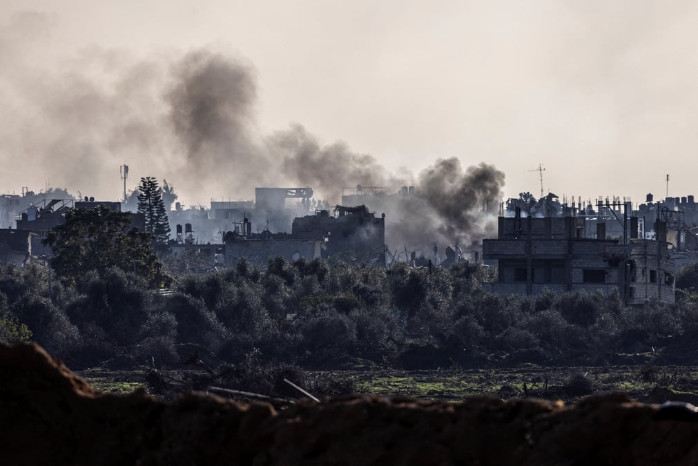 La bande de gaza dans le cadre de l'operation terrestre en cours contre le groupe islamiste palestinien hamas
