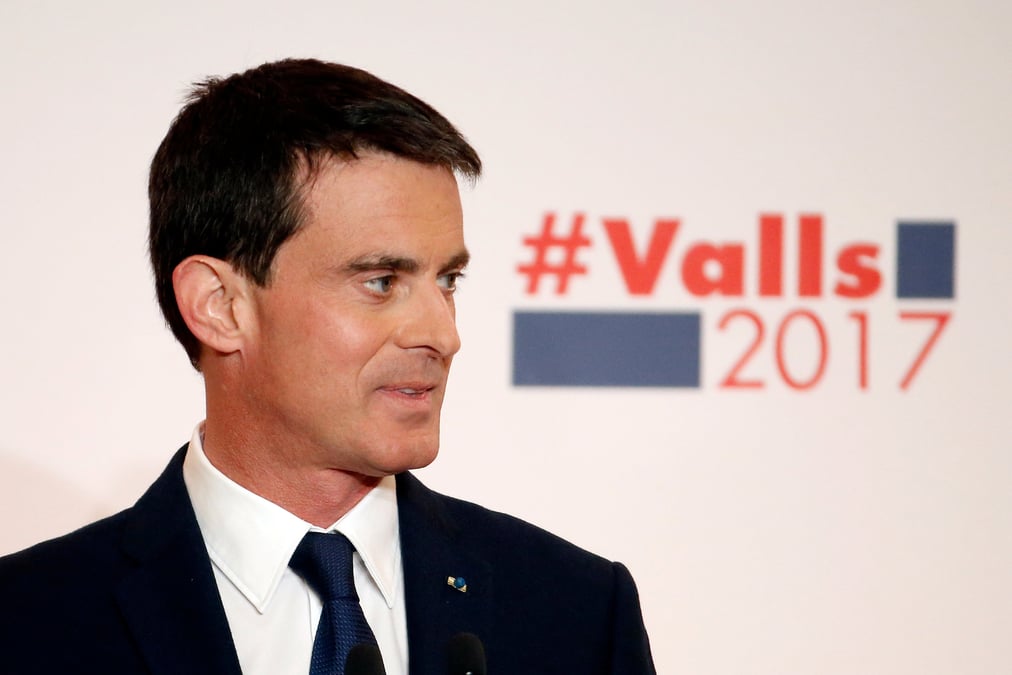 Valls pointe la difficulte du rassemblement si hamon l'emporte