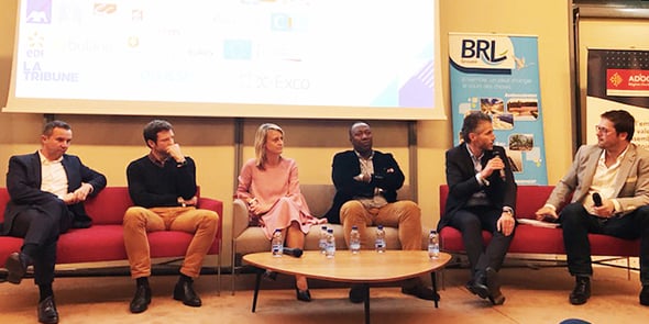 Invités par Crealia à Nîmes, quatre chefs d'entreprises évoquent la question du financement.