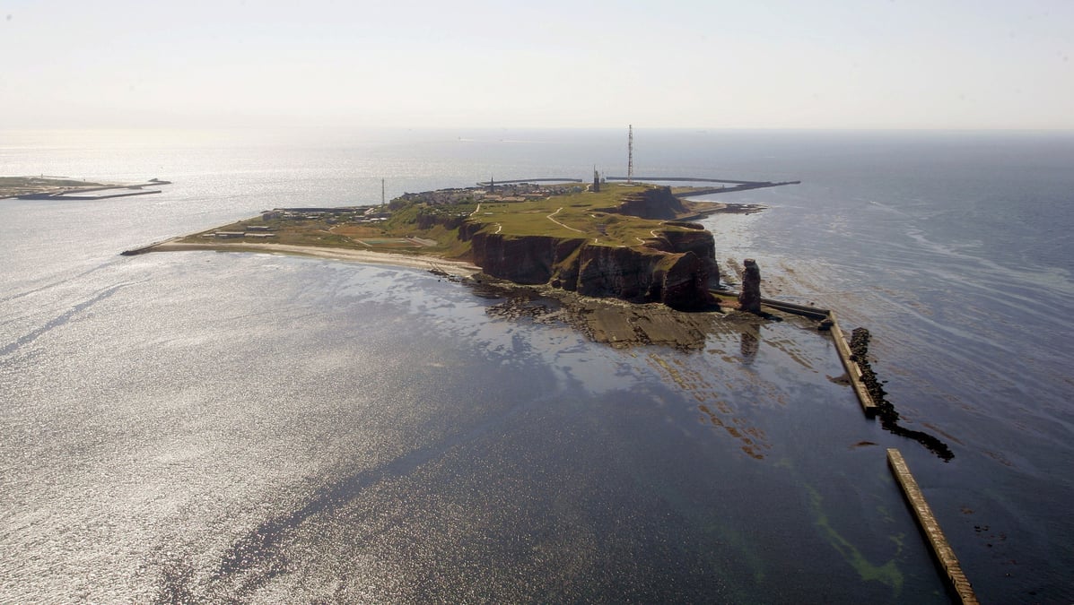 Vue aerienne d'heligoland