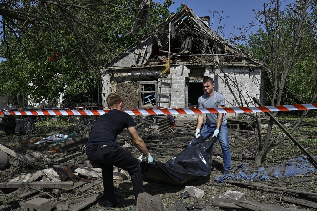 Consequences d'une attaque de missiles russes dans la region de zaporijjia