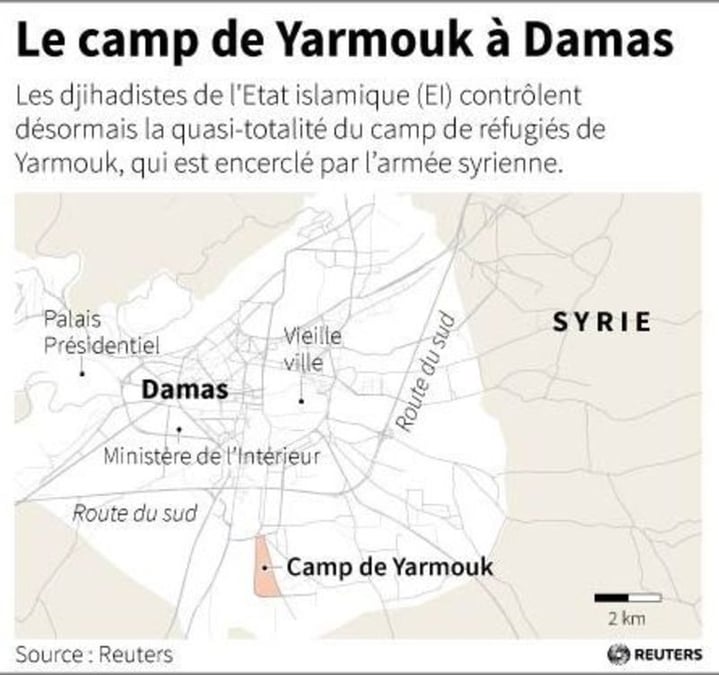 Le camp de yarmouk a damas