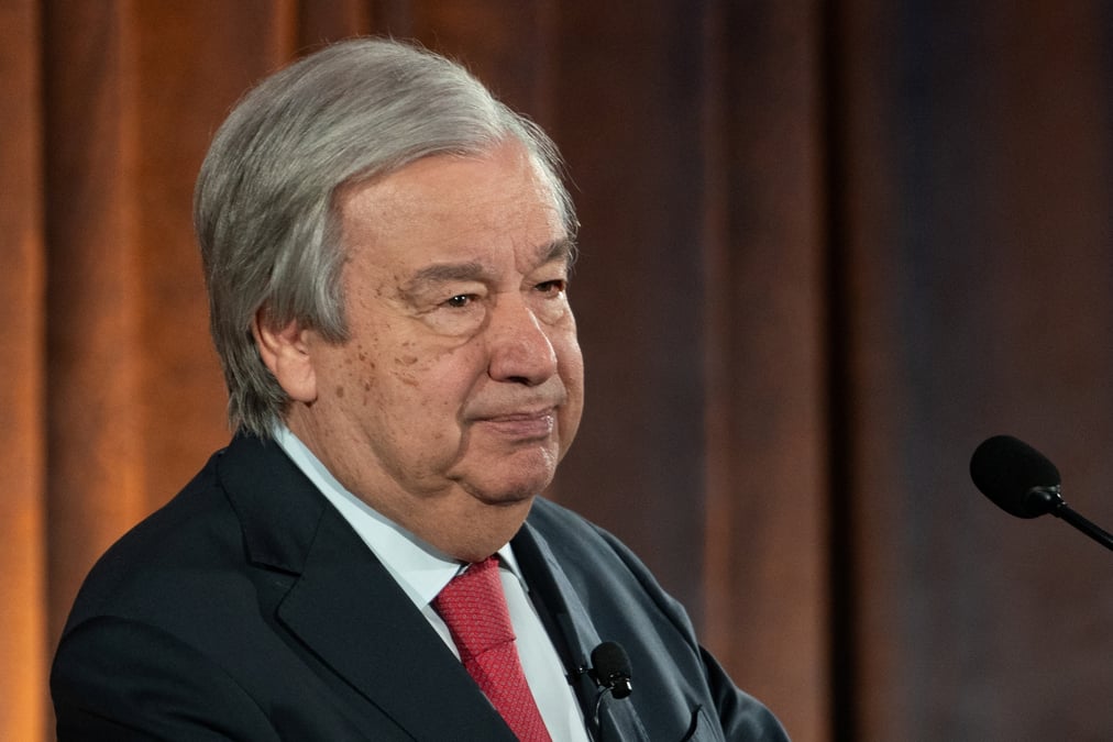Le secretaire general des nations unies, antonio guterres, a new york