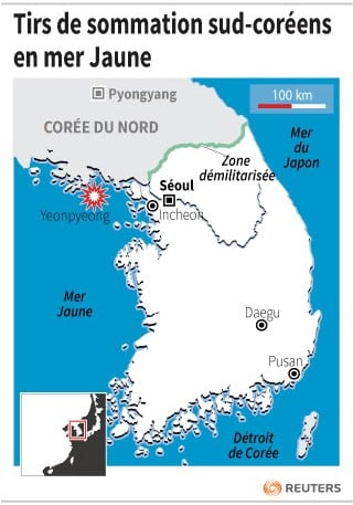 Tirs de sommation sud-coreens en mer jaune