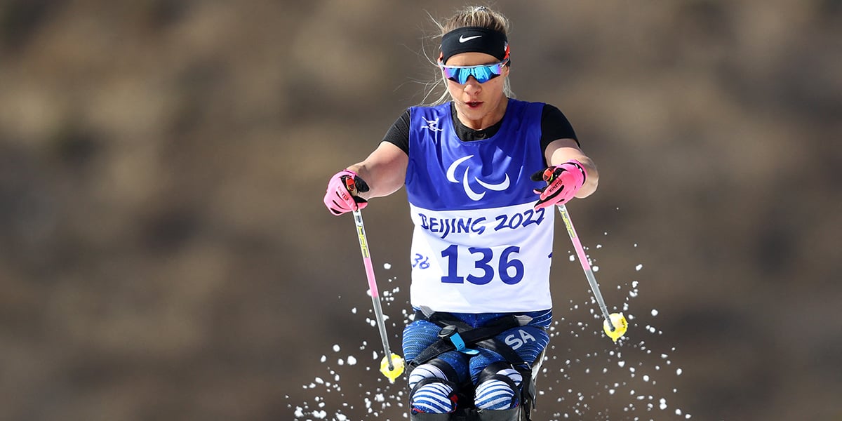 Oksana Masters aux Paralympiques d’hiver 2022 en Chine.