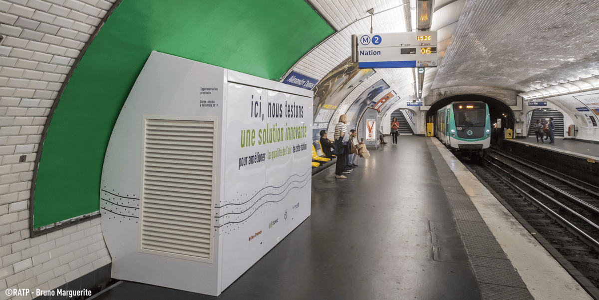 RATP, Suez, dépollution de l'air, Ip'Air