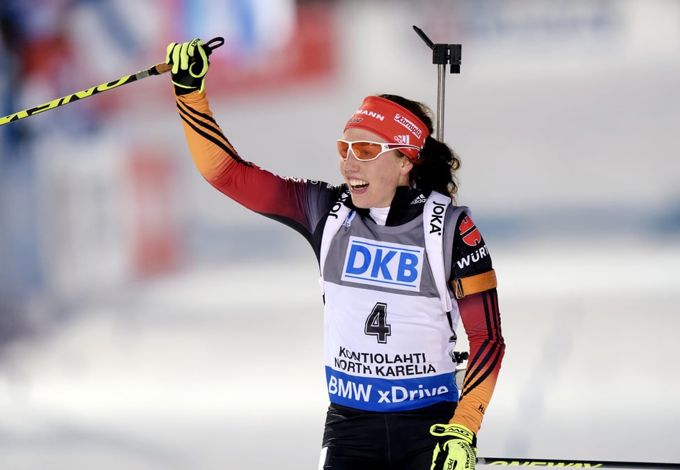 La poursuite pour dahlmeier, le dossard jaune pour dorin habert