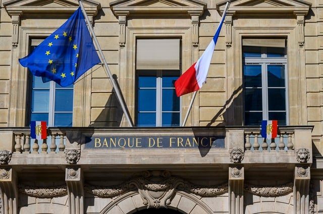 La façade de la Banque de France.
