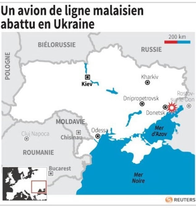 Un Boeing malaisien abattu au-dessus de l'Ukraine, selon Kiev