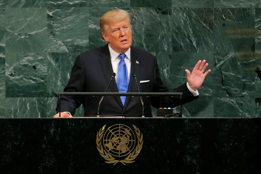 Onu: trump menace de "detruire totalement" la coree du nord
