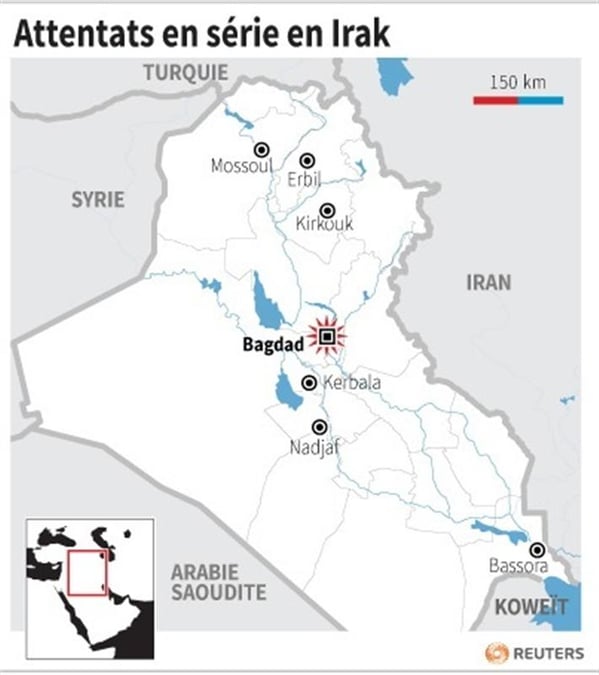Trois voitures piégées explosent près de la zone verte à Bagdad
