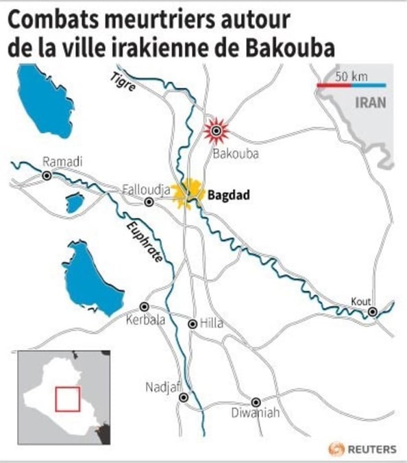 Combats autour de Bakouba, des dizaines de morts en Irak
