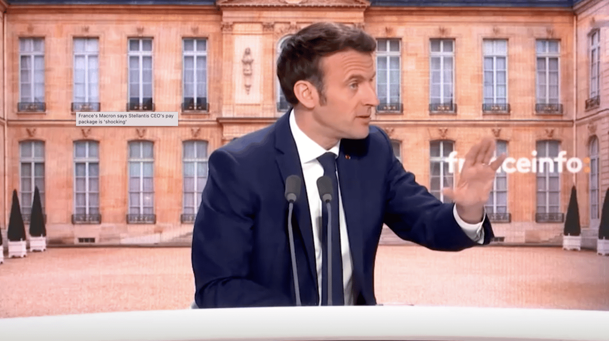 Macron, Franceinfotv, Tavares,