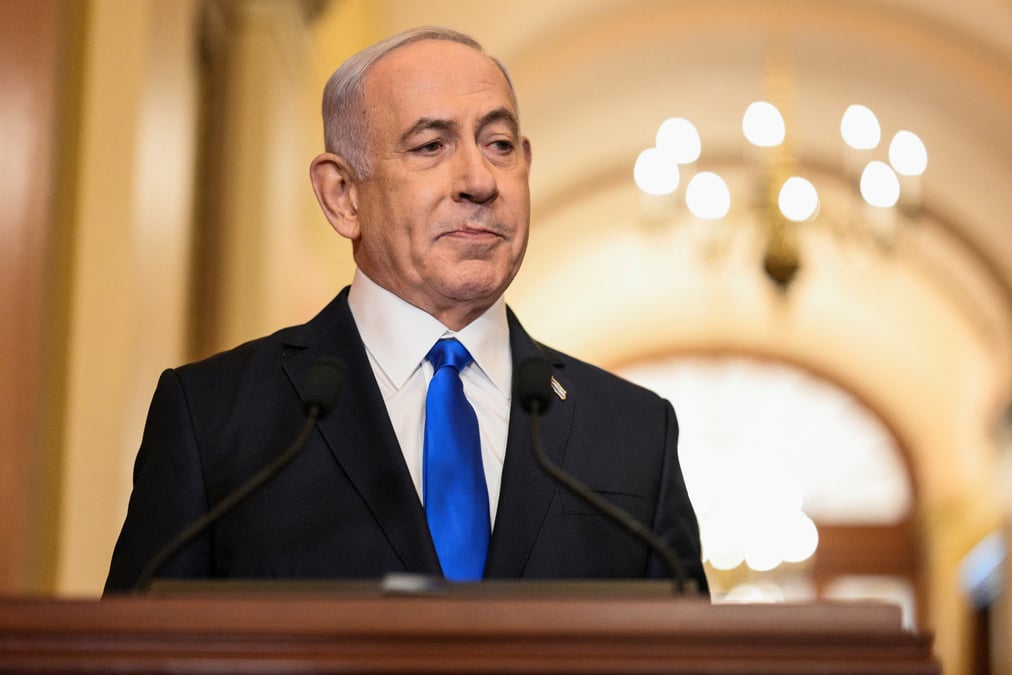 Le premier ministre israelien benjamin netanyahu le jour de son discours au capitole des etats-unis