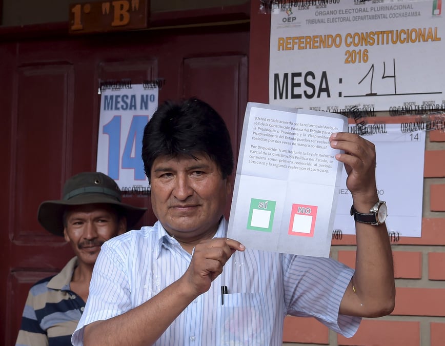 Le president bolivien pourrait perdre son referendum
