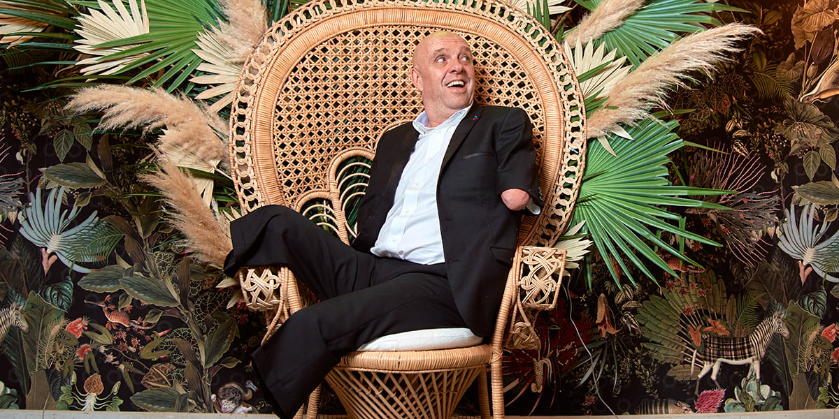 Philippe Croizon à la défense, le 9 avril.