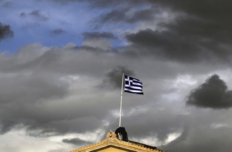 Pluies diluviennes pres d'athenes