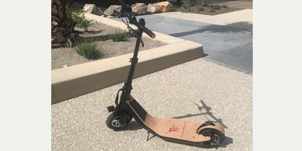 La trottinette électrique en libre service, lancée par le groupe Tissot à Montpellier.