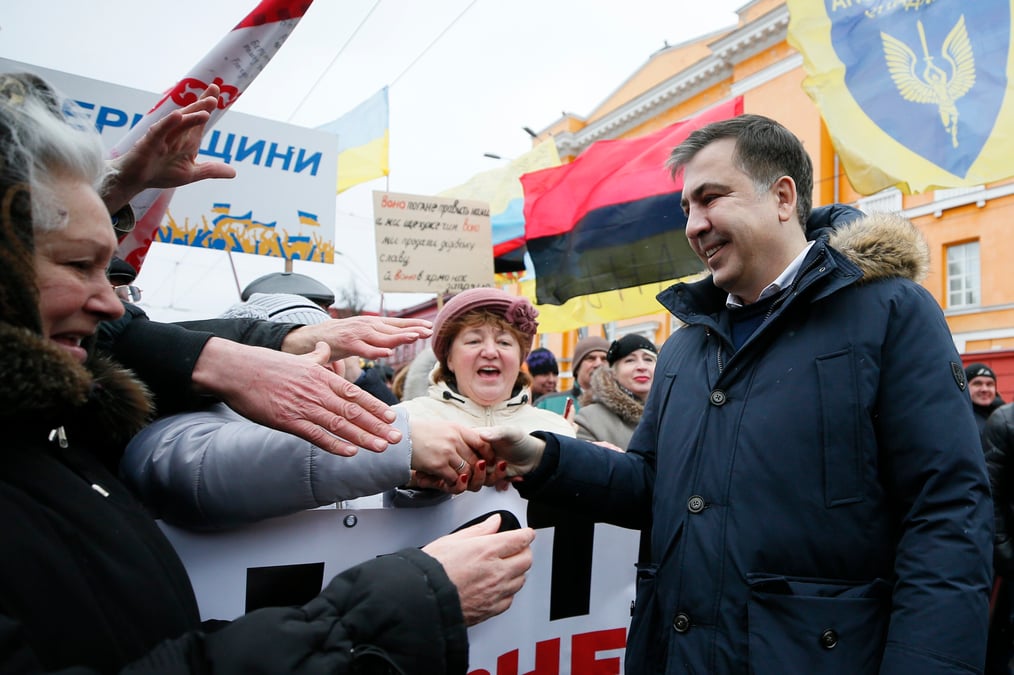 L'ancien president georgien saakachvili "kidnappe" a kiev
