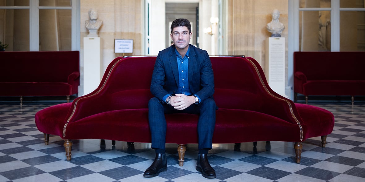 Aurélien Pradié à l’Assemblée nationale, jeudi.