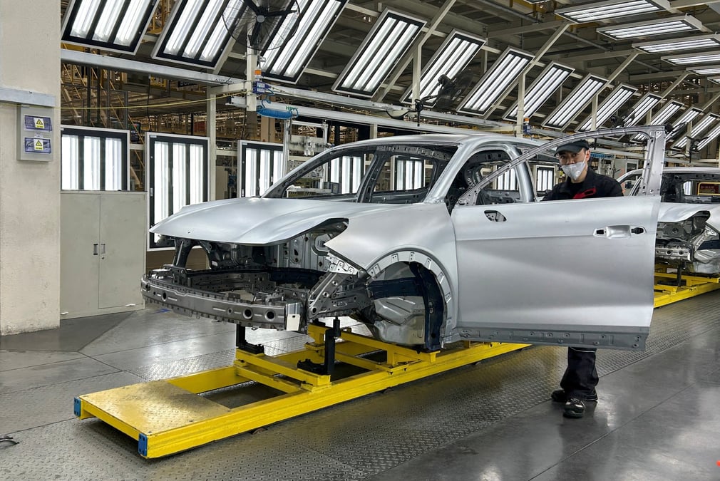 Une chaine de montage dans une usine geely