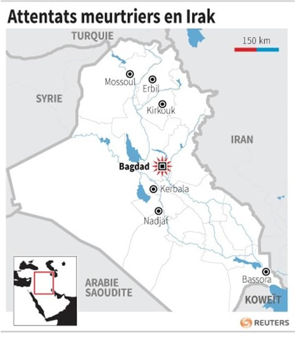 Une série d'attentats fait 26 morts à Bagdad