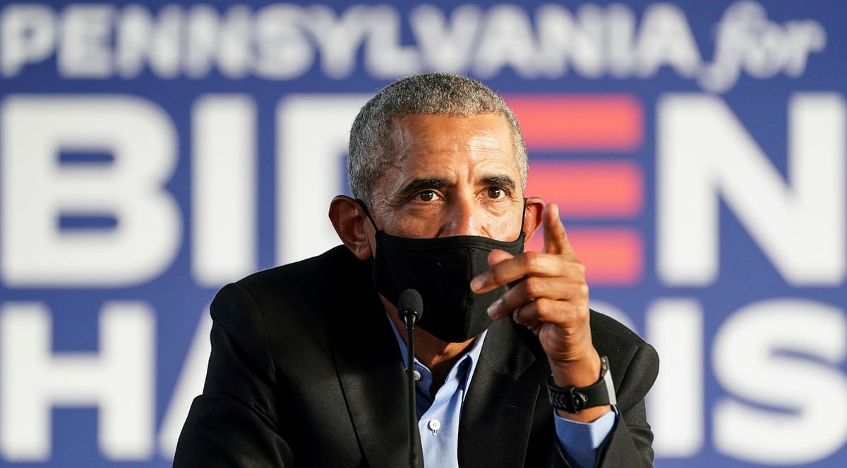 Usa 2020: obama, lors d'un premier meeting, critique le bilan de trump