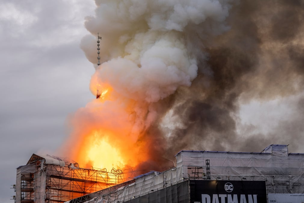 Incendie a la bourse de copenhague