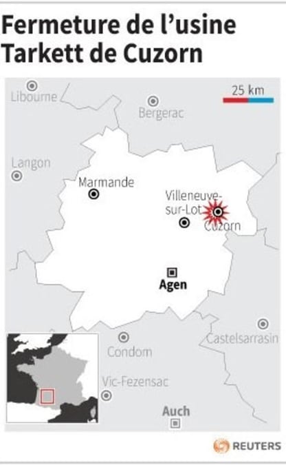 Fermeture de l'usine Tarkett de Cuzorn, dans le Lot-et-Garonne